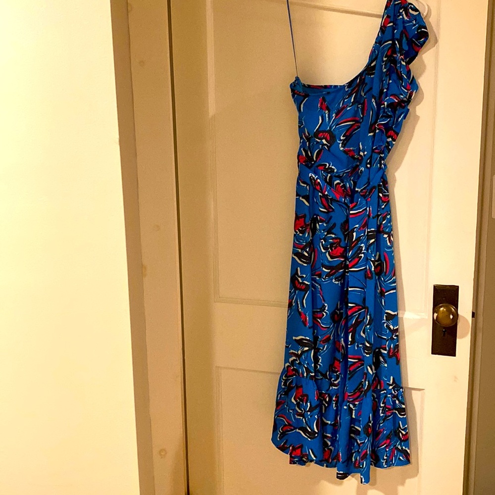 One shoulder lined dress. Brand new!